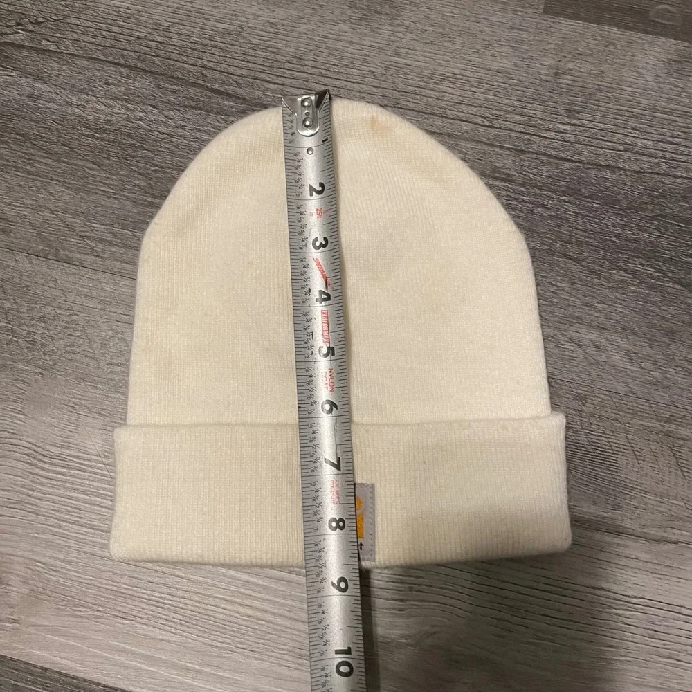 Carhartt Kids Youth Beanie One Size Cream White C Patch Hat
